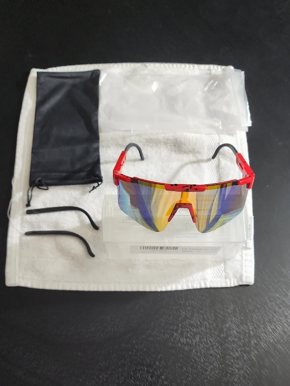 SPORTS SUNGLASSES FS666-NP-C9 Men Women & Youth Multicolor UV Wrap Shield Lens